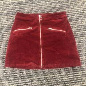 Rue21 Zip up Corduroy Miniskirt